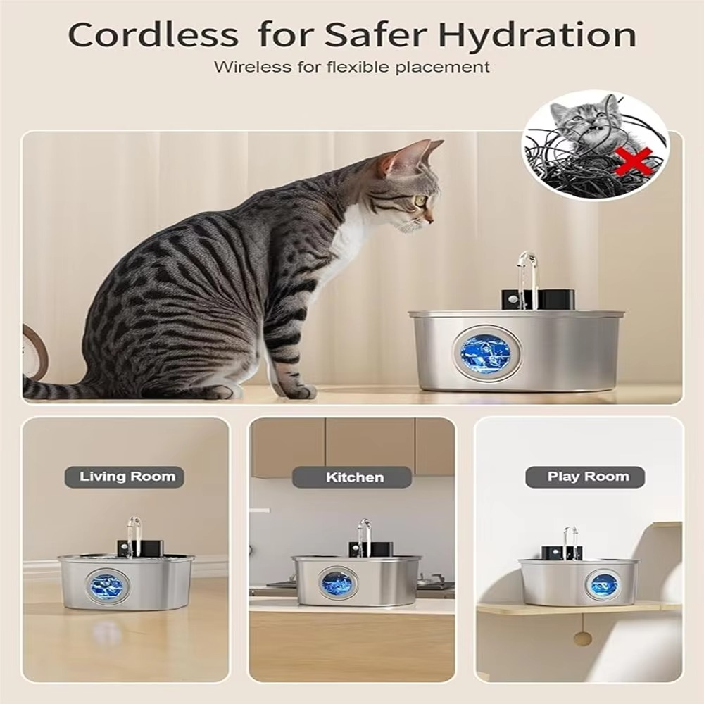 Easy Fill Smart Pet Water Dispenser with USB Charger
