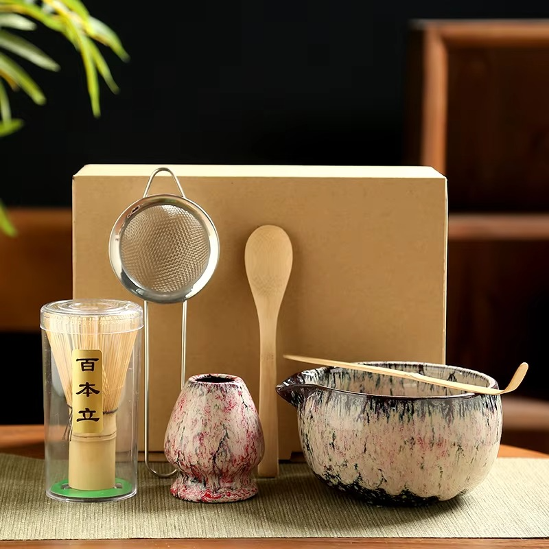 Traditional Green Tea Ceremony Set with Accessories
