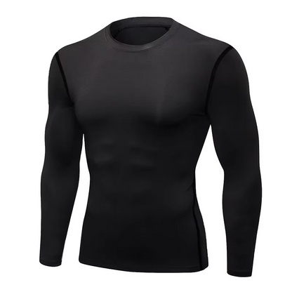 Men's Fit Moisture Wicking Sports Baselayer Top - Hehif