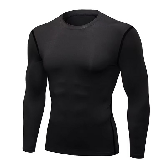 Men's Fit Moisture Wicking Sports Baselayer Top - Hehif