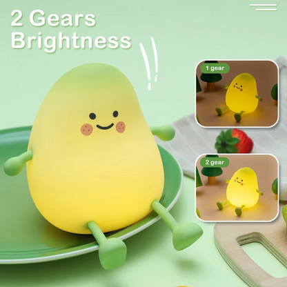 Gentle Color Changing Silicone Pear Lamp