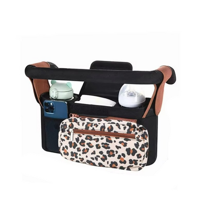 Spacious Baby Stroller Storage Bag with Pockets and Cups
