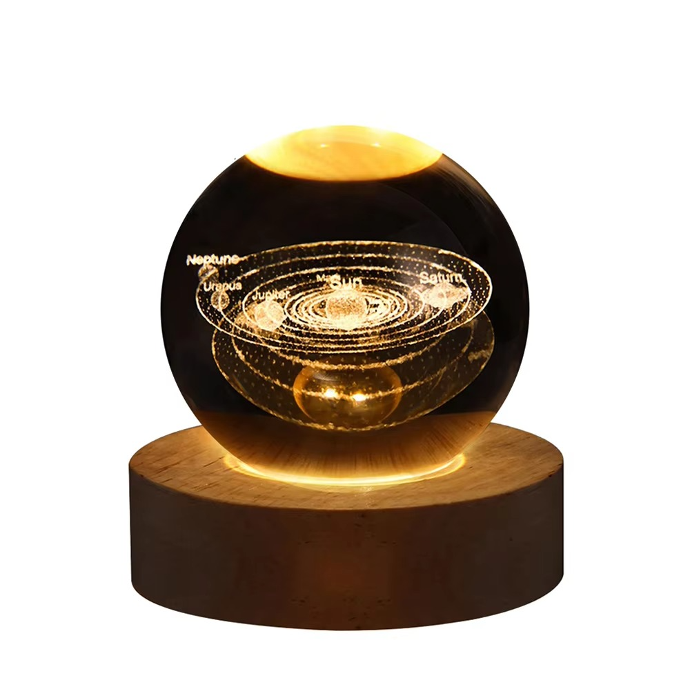 Colorful Globe Nightlight with Stars and Moon Design