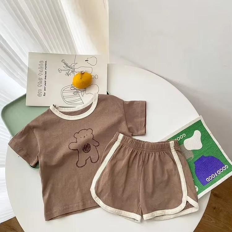Soft Baby Summer Clothing Set, Breathable Top and Shorts