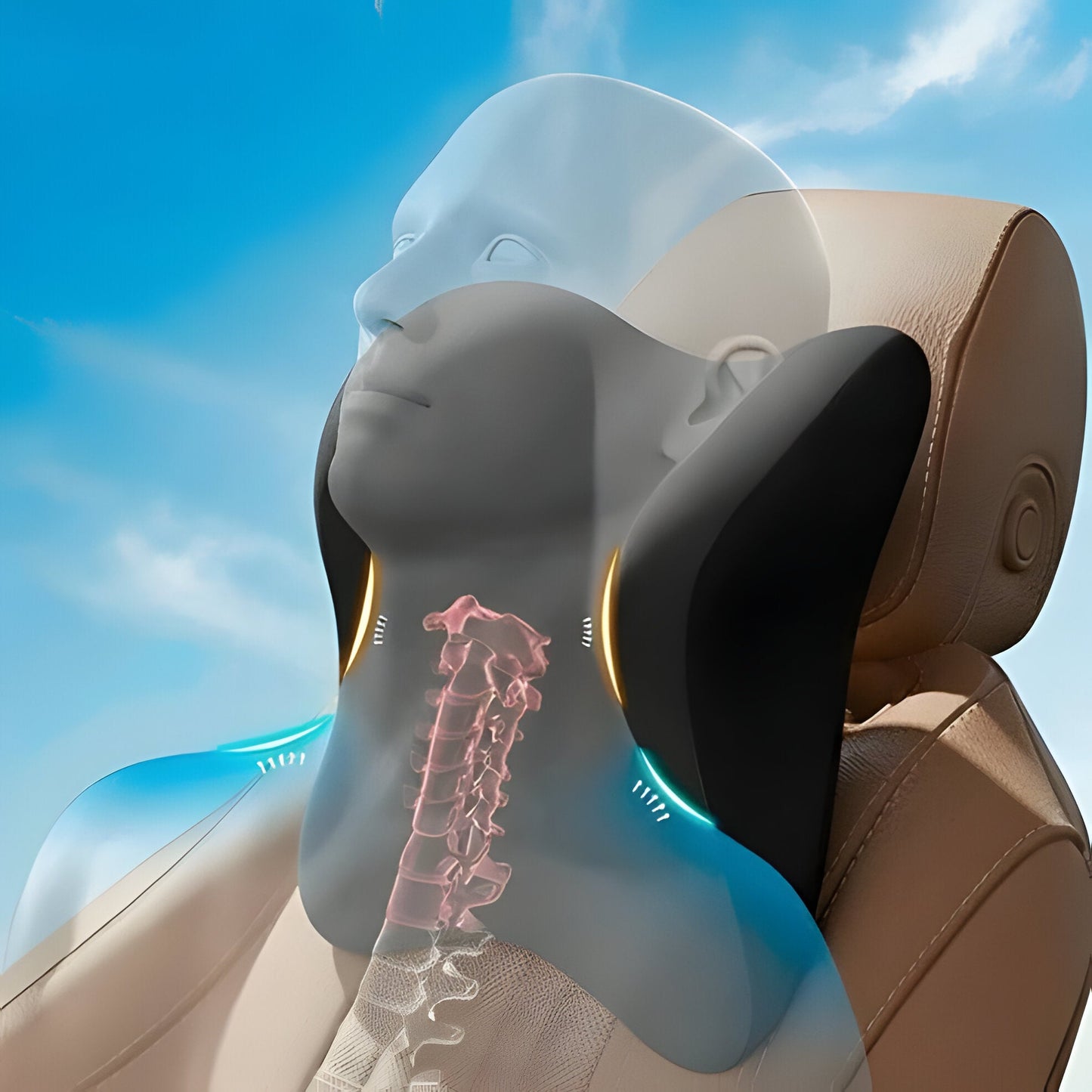 Comfortable Car Neck and Back Support Cushion