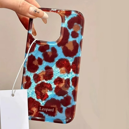 Fashionable Pink Green Animal Print Phone Cover