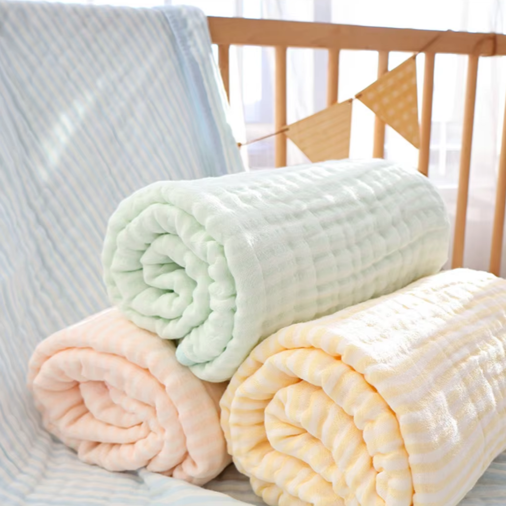 Soft 6-Layer Cotton & Bamboo Baby Swaddle Wrap Blanket