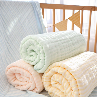 Soft 6-Layer Cotton & Bamboo Baby Swaddle Wrap Blanket