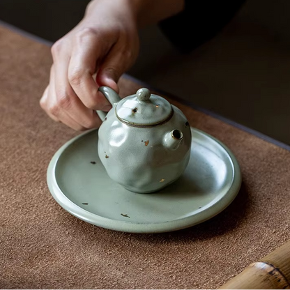 Luxury Gold Ceramic Teapot With Infuser