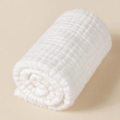 Soft Cotton Baby Swaddle Blanket with Delicate Lace Trim