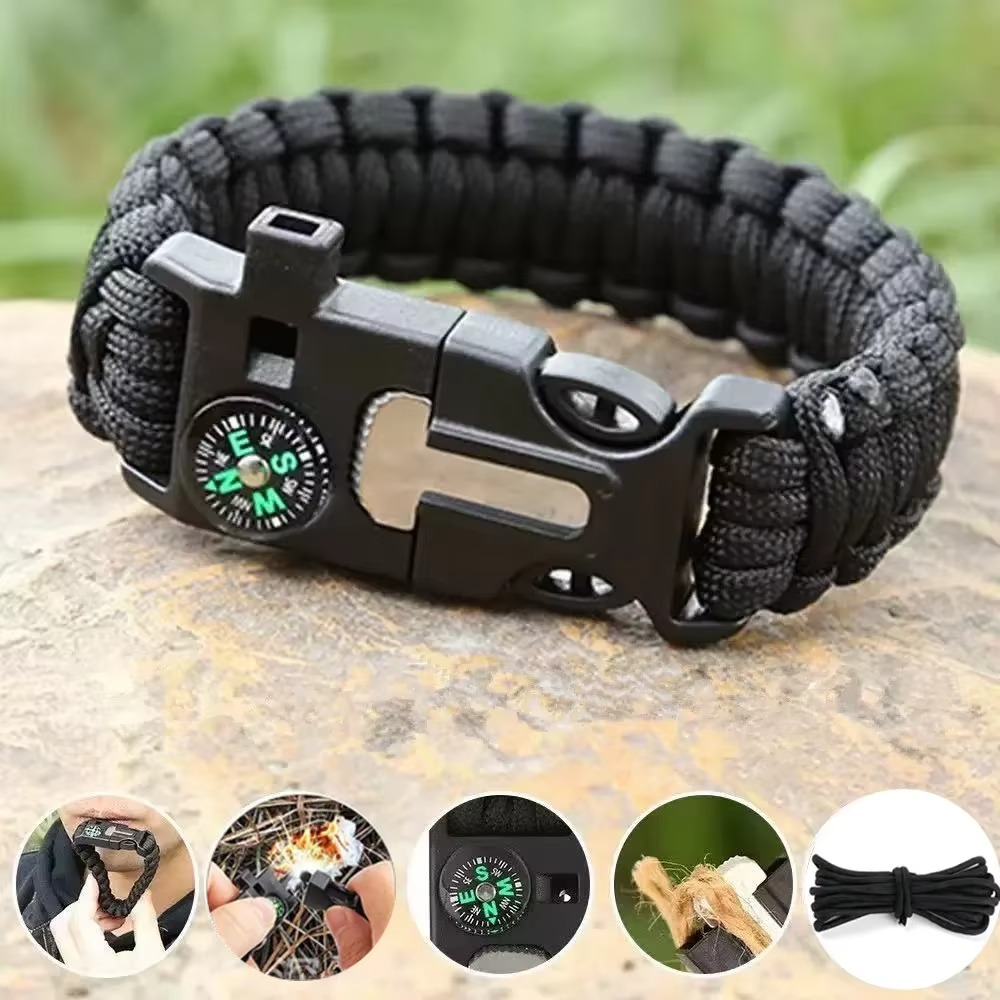 Tactical Survival Paracord Bracelet with Fire Starter