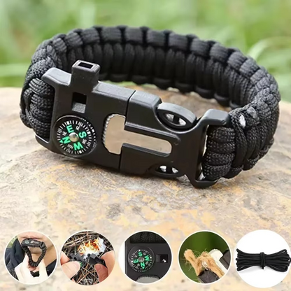 Tactical Survival Paracord Bracelet with Fire Starter