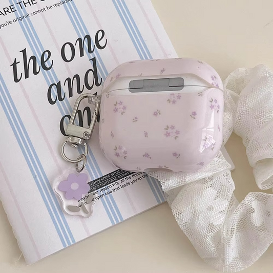 Pastel Pink Flower Clear AirPods Phone Case - Hehif
