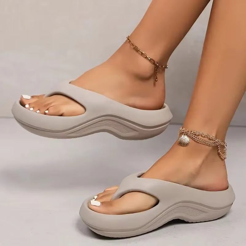 Soft Cushion Platform Flip Flop Sandals for Women