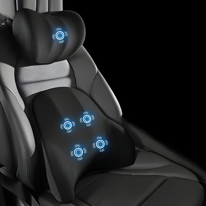 Heated Back and Neck Support Pillow for Home and Car