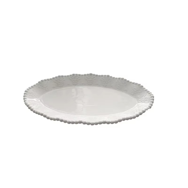 Classic White Ceramic Dinner Plate Set