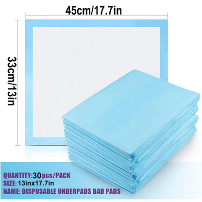 Large Pet Training Pads for Adult Care, 30 Count