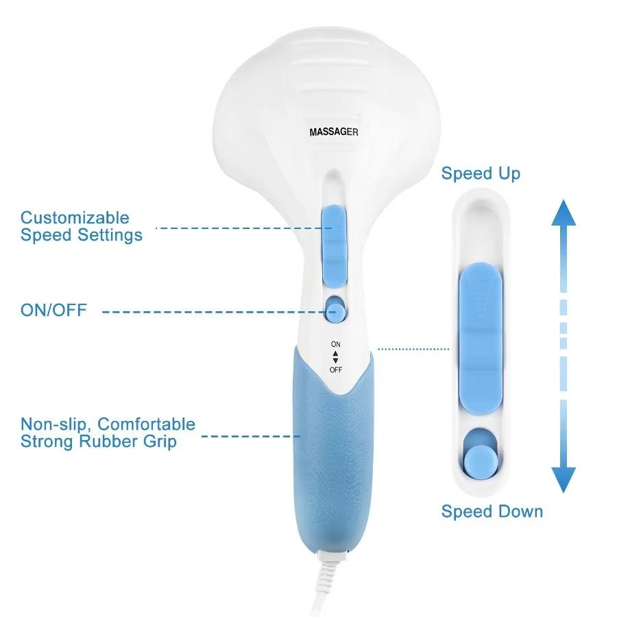 Portable Electric Massage Tool with Dual Speed Vibration