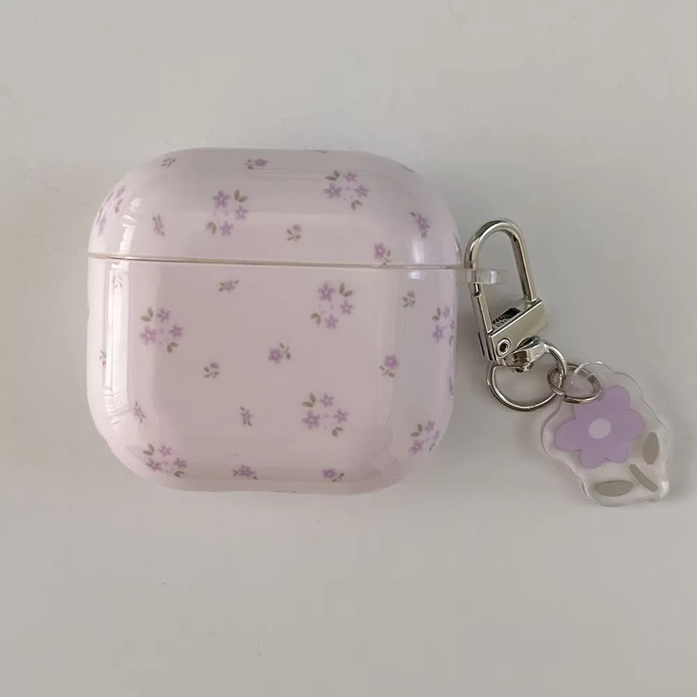 Pastel Pink Flower Clear AirPods Phone Case