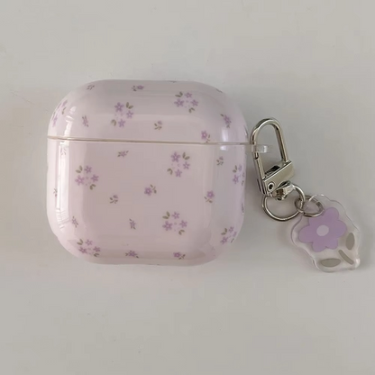 Pastel Pink Flower Clear AirPods Phone Case