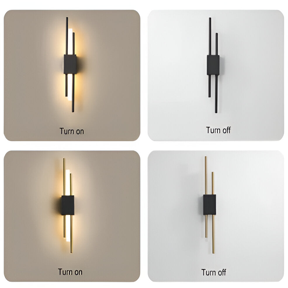 Sleek LED Wall Lamp with Color Changing Light