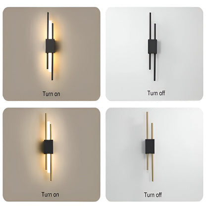 Sleek LED Wall Lamp with Color Changing Light