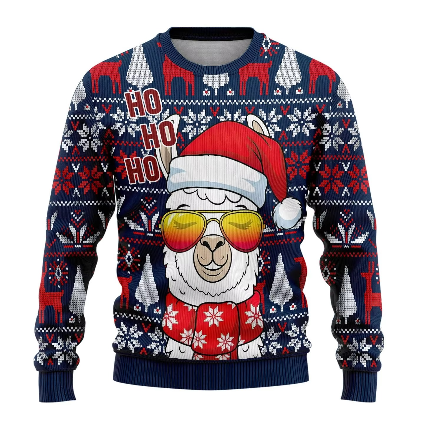 Fun Reindeer Festive Holiday Sweatshirt for Men Women