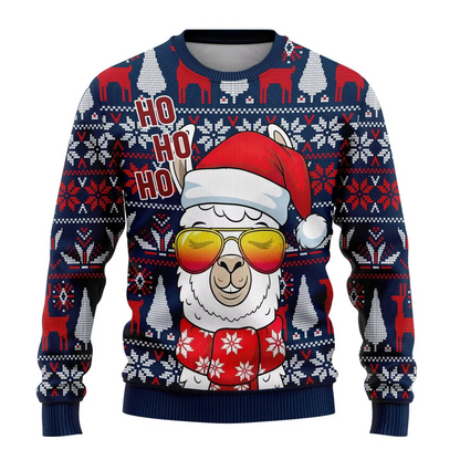 Fun Reindeer Festive Holiday Sweatshirt for Men Women