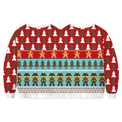Funny Christmas Twin Sweater for Couples 3D Print