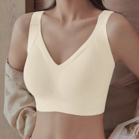 Comfortable V-Neck Lift Bra with Adjustable Broad Straps - Hehif