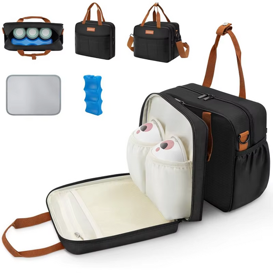 Portable Nursing Bag With Thermal Pockets And Organized Storage - Hehif