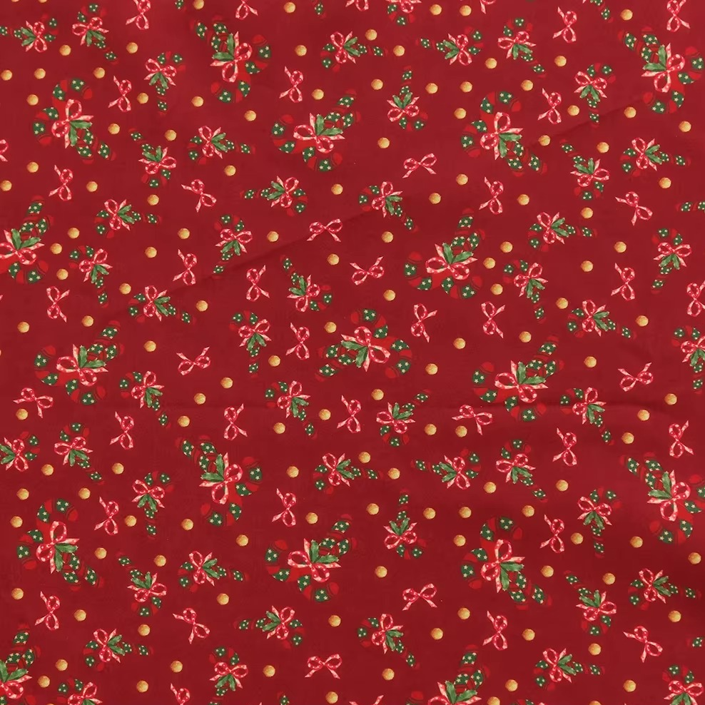 Festive Winter Bird Printed Quilting Fabric