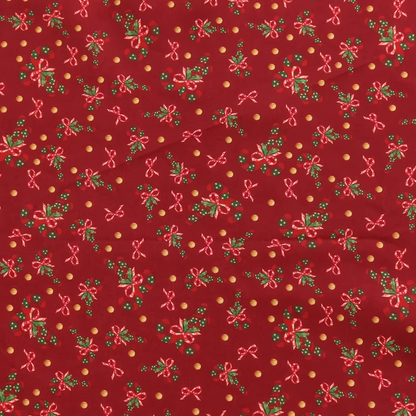 Festive Winter Bird Printed Quilting Fabric