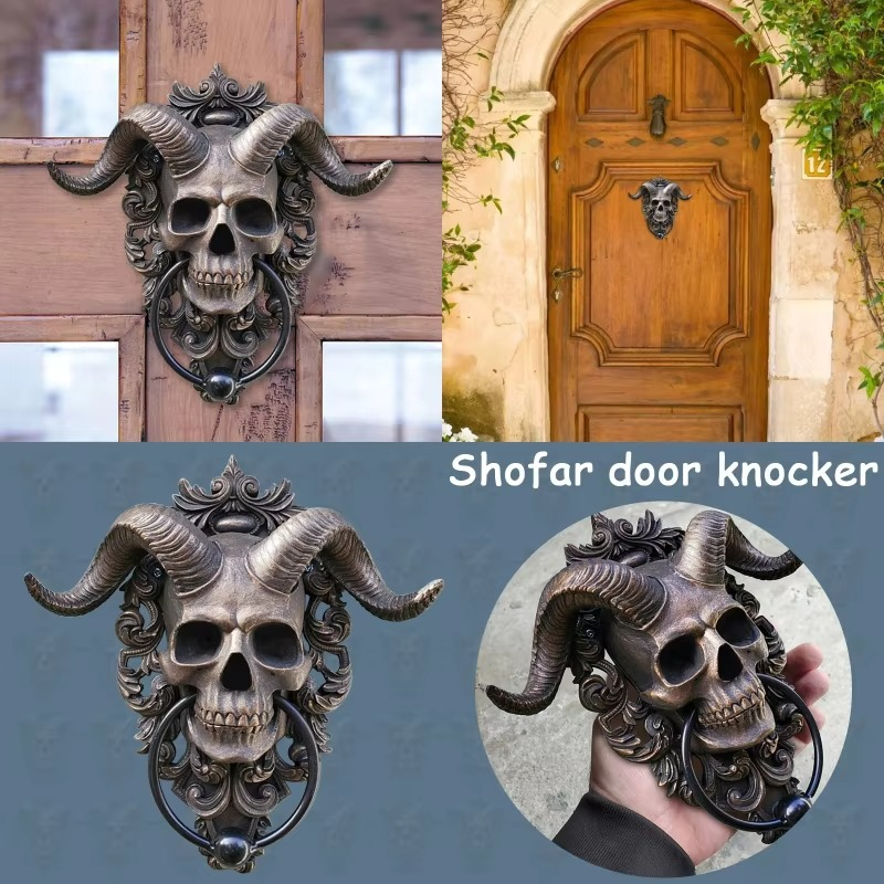 Dark Skull Metal Door Knocker