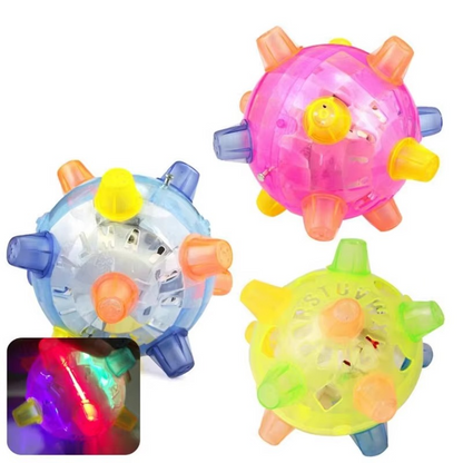 Fun Dog Bouncy Ball with Sound and Lights - Hehif