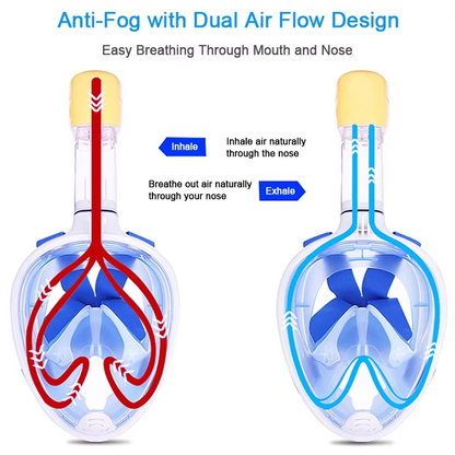 Adult Scuba Diving Full Face Snorkel Mask for Water Sports
