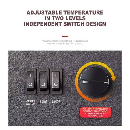Warm Electric Fire Heater with Realistic LED Flames