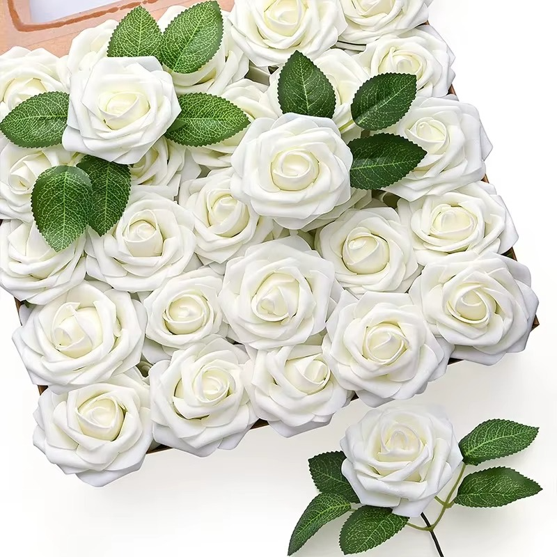 Natural Looking Red Silk Roses (Pack of 25/10)