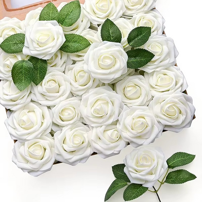 Natural Looking Red Silk Roses (Pack of 25/10)