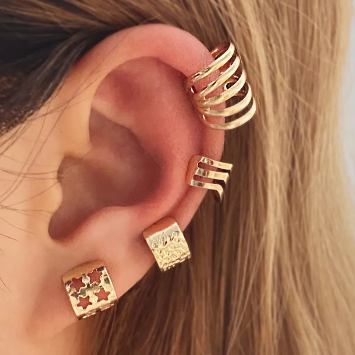 Luxury Metallic Clip On Earrings for Women