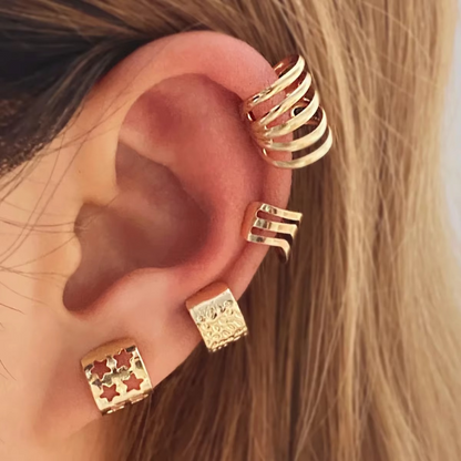Luxury Metallic Clip On Earrings for Women