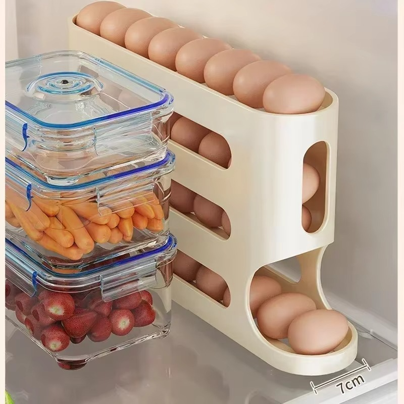 Compact Egg Holder Rolling Cart
