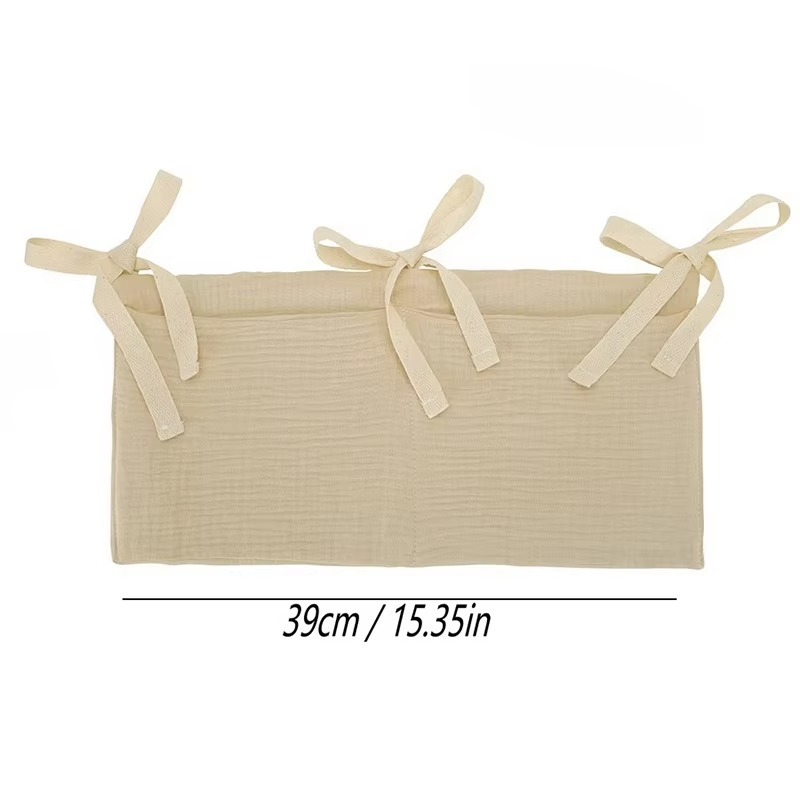 Baby Nursery Storage Bag with Dual Fabric Pockets
