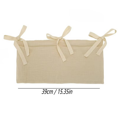 Baby Nursery Storage Bag with Dual Fabric Pockets