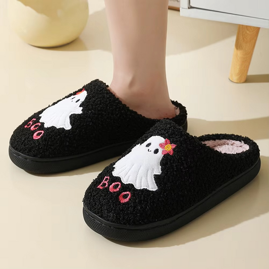 Warm Halloween Spirit Plush Slippers - Hehif