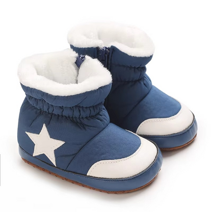 Cute Kids Snow Boots with Hearts, Cozy Ankle Socks