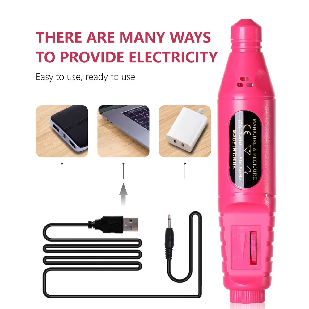 Compact Nail Care Drill Set with Travel Case
