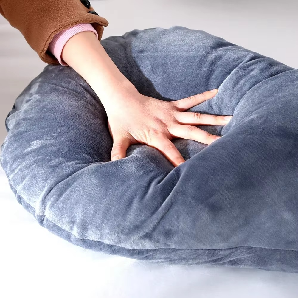 Comfortable Full Body Pillow with Plush Fleece Cover