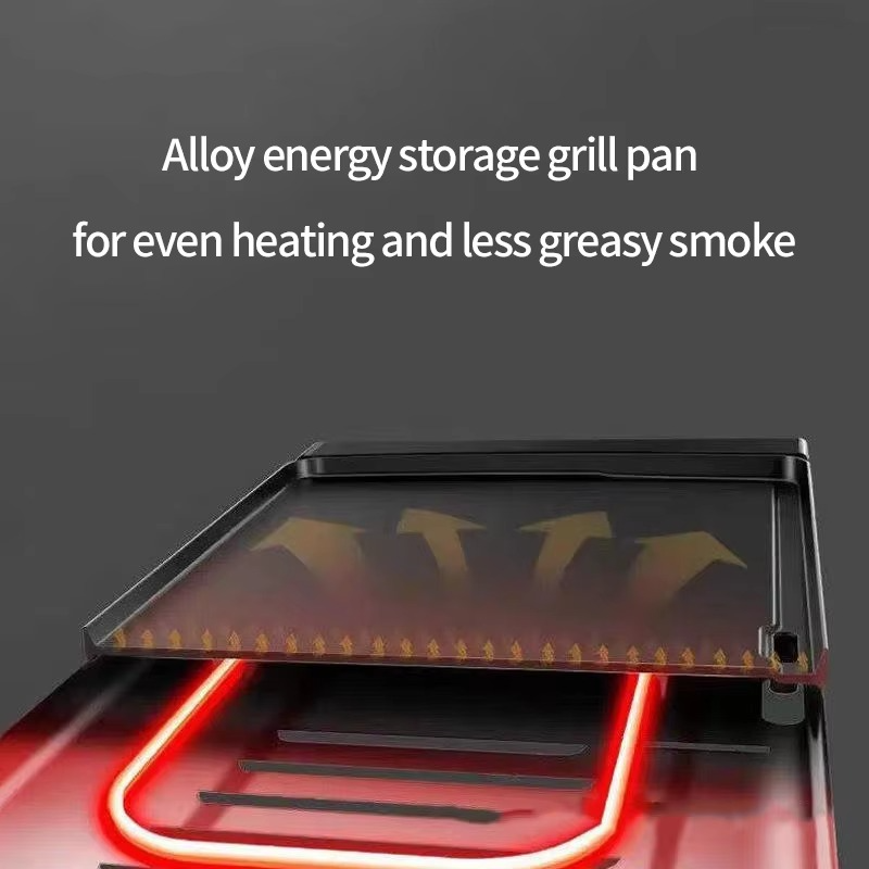 Compact Indoor Electric BBQ Non Stick Grill 1366W