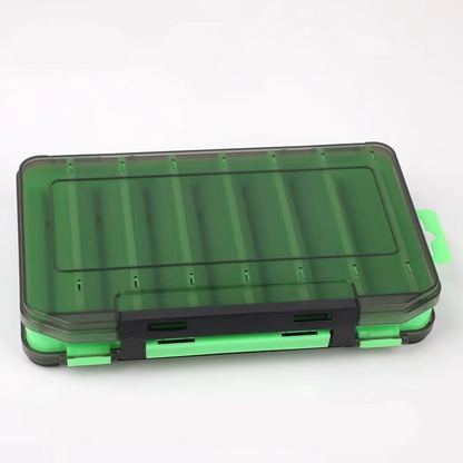 Compact Dual Layer Fishing Tackle Box with Clear View